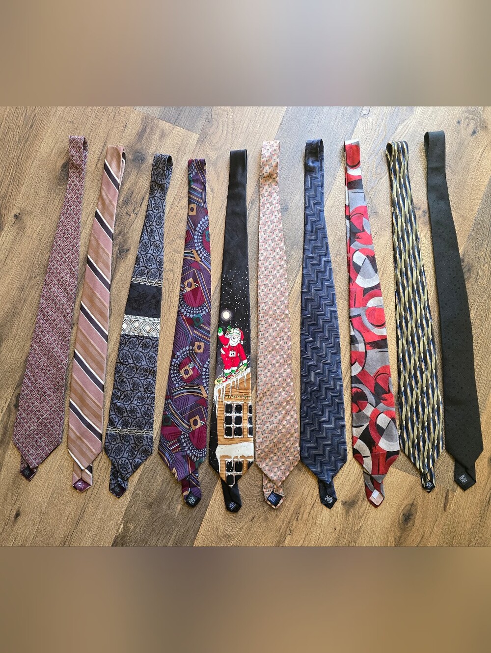*10 TIE BUNDLE* Varied Package Vintage Silk Poly